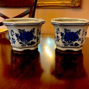 Pair Chinoiserie planters